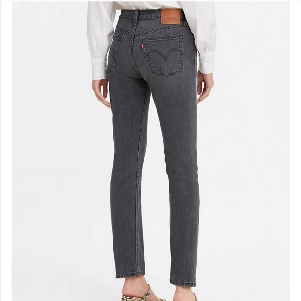 Levi's 501 High Rise Skinny Jean Gray - Picture 9 of 12